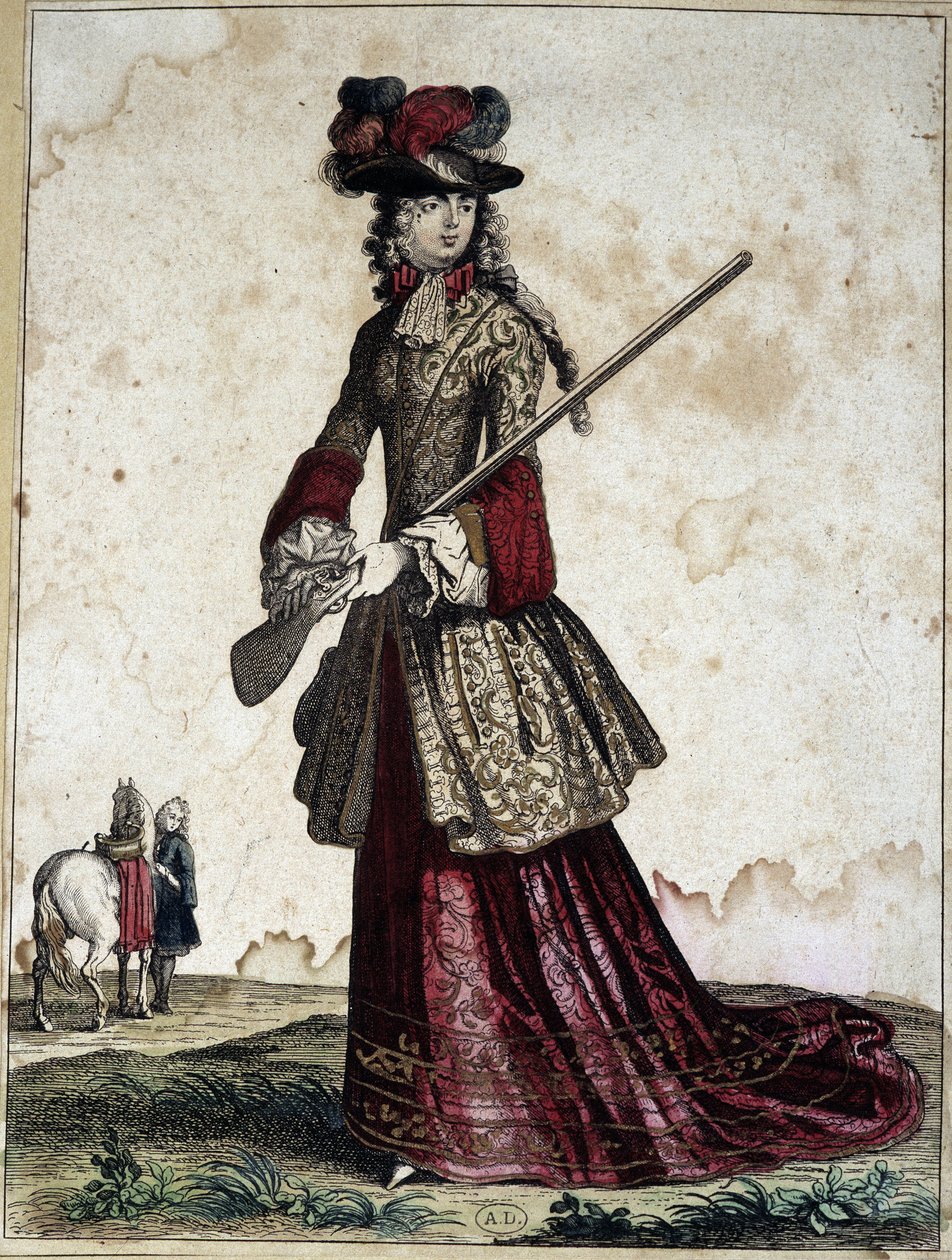 Dama na polowaniu - grawer autorstwa Unknown artist