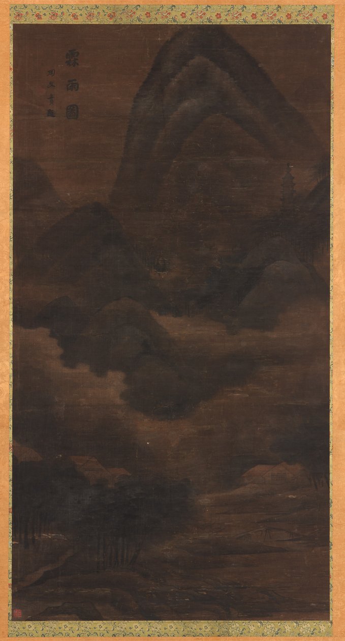 Krajobraz: deszcz w górach autorstwa Unknown artist