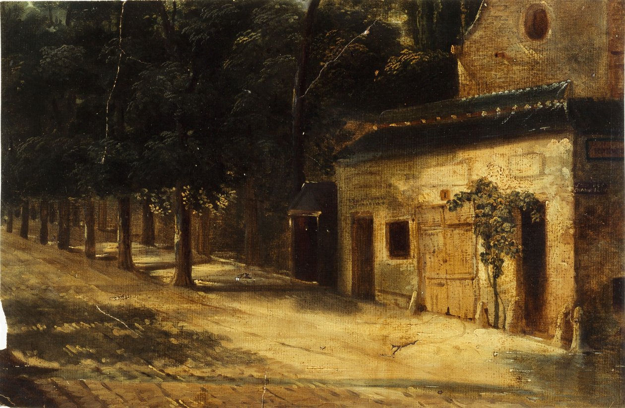 Le coin de la rue du Faubourg-Saint-Honoré, dzisiejsza 8. dzielnica, między 1820 a 1840 r. (olej na płótnie) autorstwa Unknown artist
