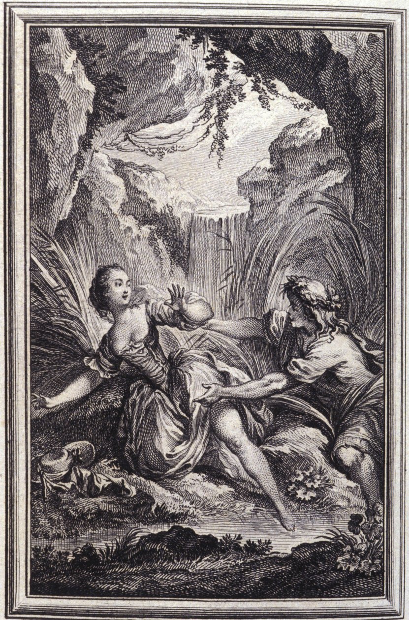 Rzeka Scamander - w „”Opowieściach i opowiadaniach wierszem”” Jean La Fontaine. 1762. autorstwa Unknown artist