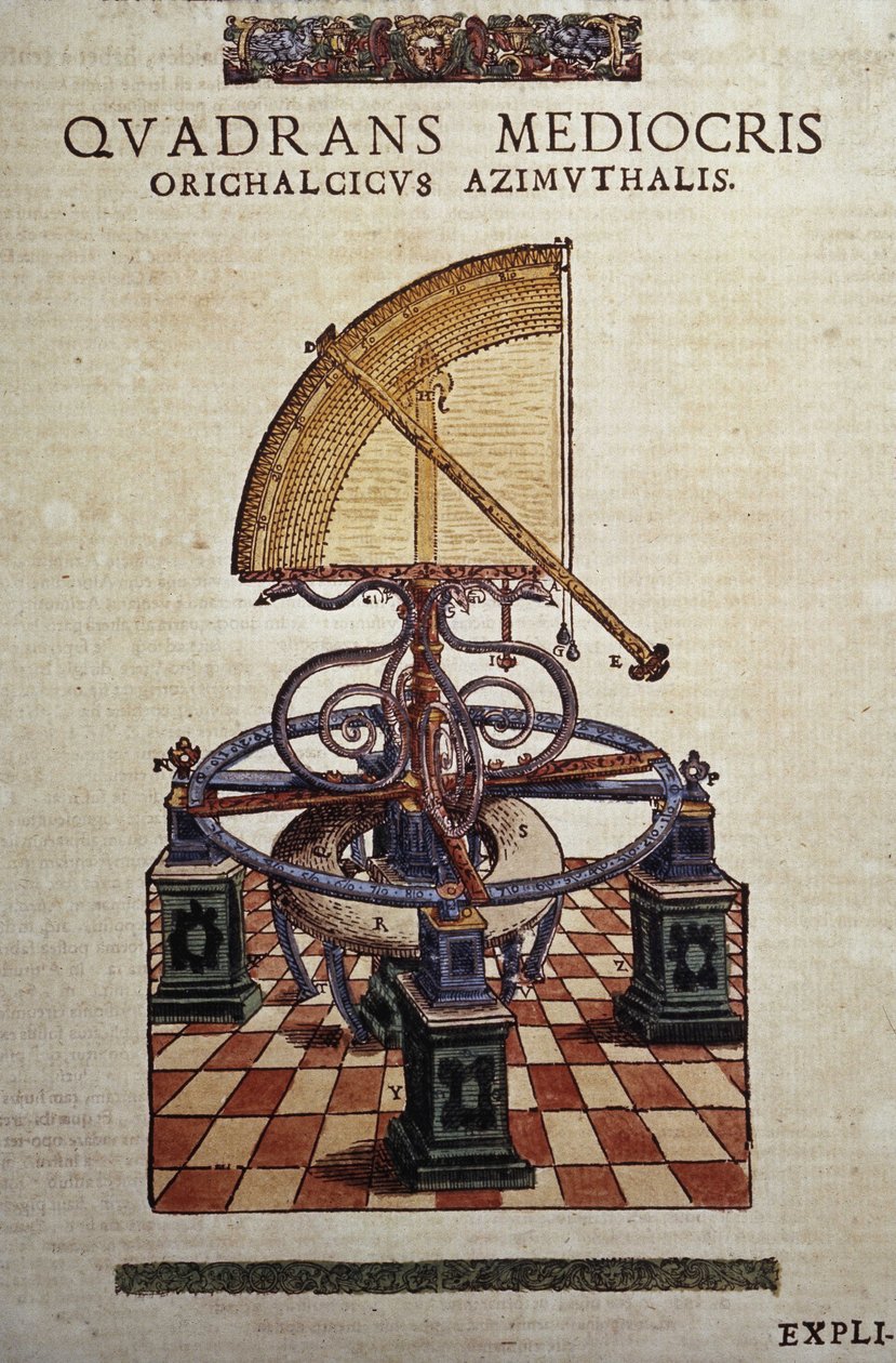 Le kwadrant azymutalny w „Instituted Astronomy” Tychona Brahe (1546 - 1601), Wandsbeck autorstwa Unknown artist