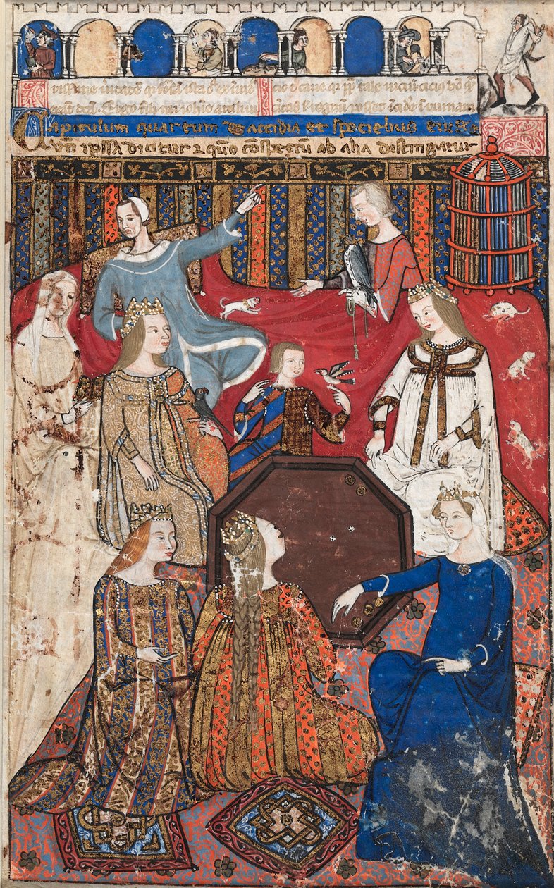 Kartka z traktatu Cocharelli na temat wad: Acedia i jej dwór autorstwa Unknown artist