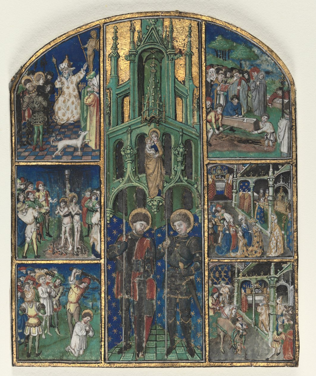 Kartka z Godzin księcia Ludwika Sabaudzkiego: święci Nereus i Achilleus autorstwa Unknown artist