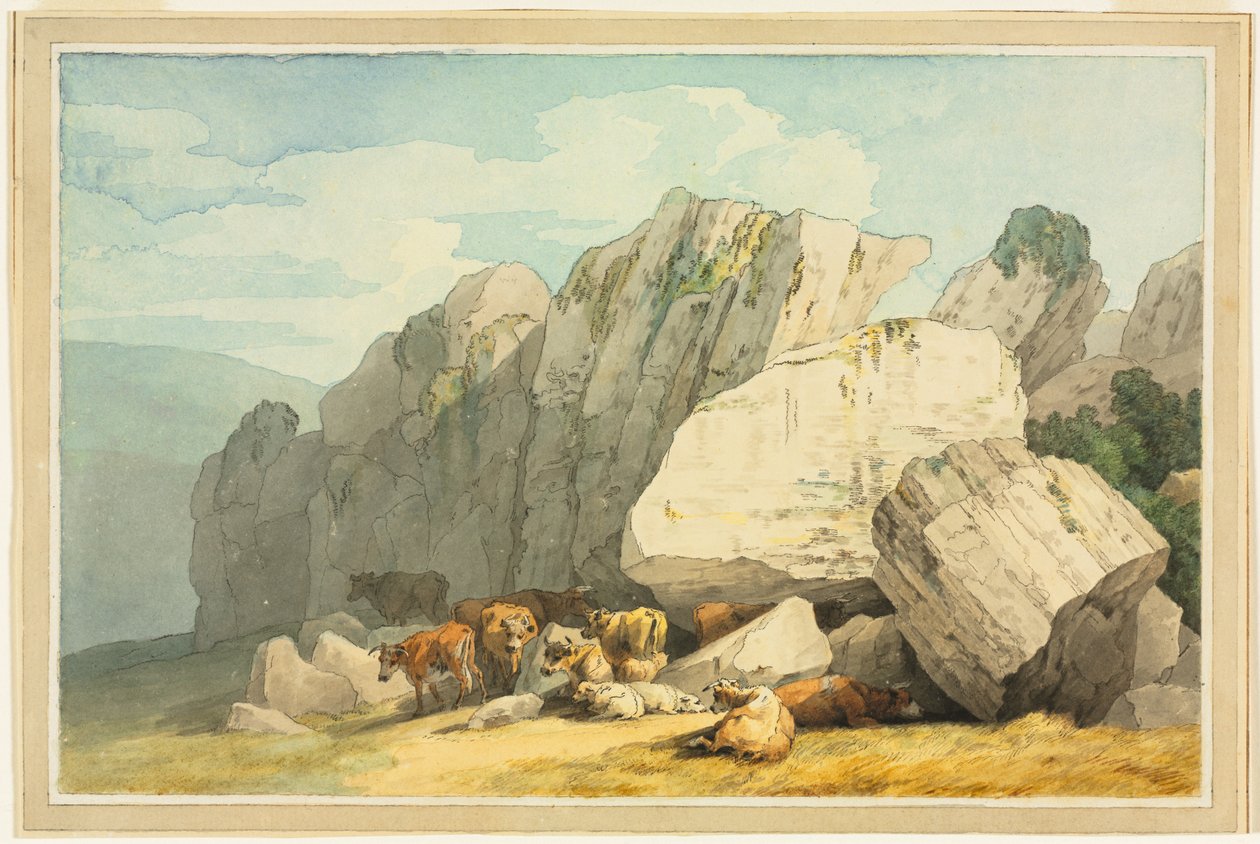 Leigh Tor Rocks w Poundsgate, w pobliżu New Bridge on the Dart, Devon autorstwa Unknown artist
