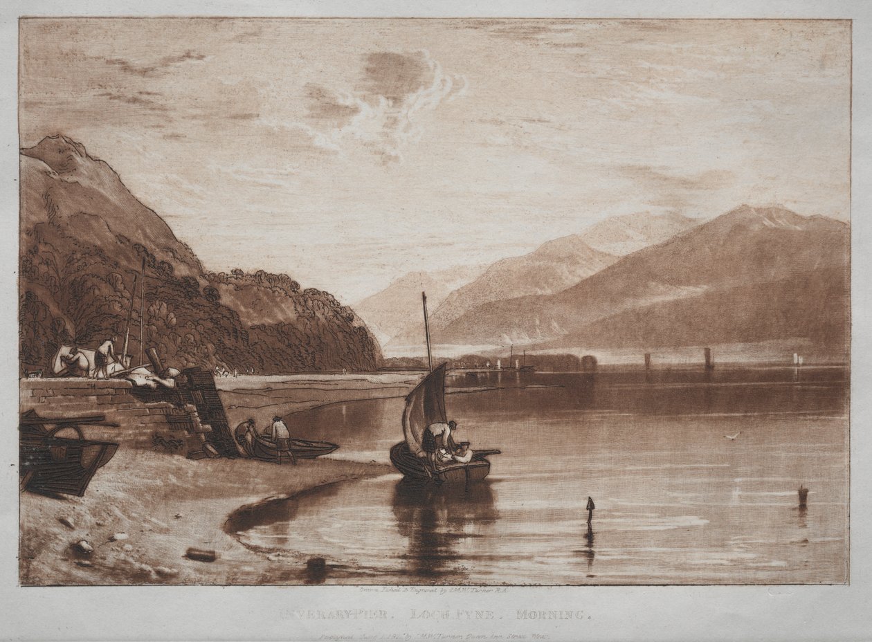 Liber Studiorum: Molo Inverary, Loch Fyne, Poranek autorstwa Unknown artist