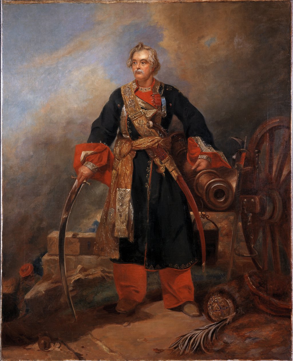 Generał porucznik Sir John Bennet Hearsey, 2. (Bengal) Kawaleria Nieregularna (koń Gardnera) autorstwa Unknown artist