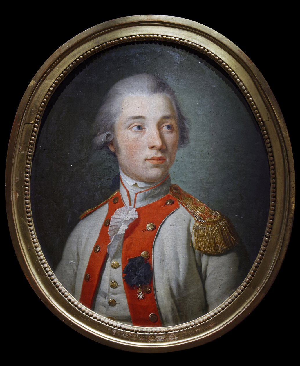 Porucznik w pułku piechoty Artois, ok. 1780 (olej na płótnie) autorstwa Unknown artist