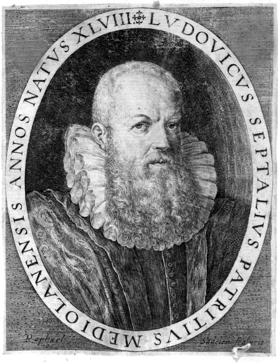 Ludovico Settala (1552 - 1633), włoski lekarz w Pawii. autorstwa Unknown artist