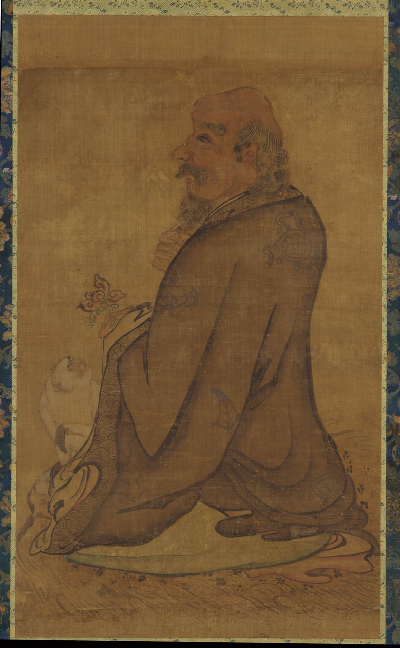 Luohan z białą małpą autorstwa Unknown artist