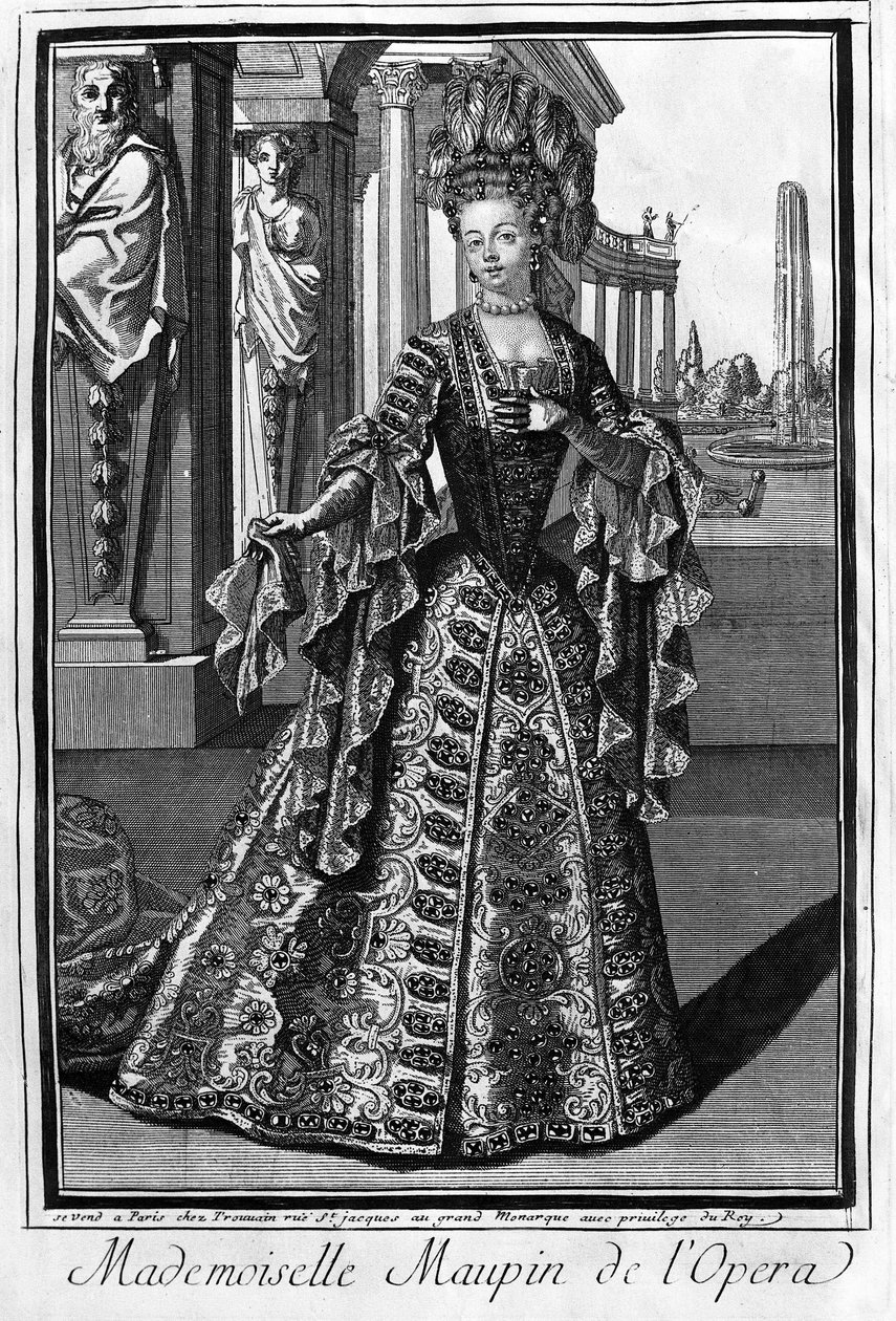Mademoiselle Maupin (1670-1707), francuska piosenkarka. autorstwa Unknown artist