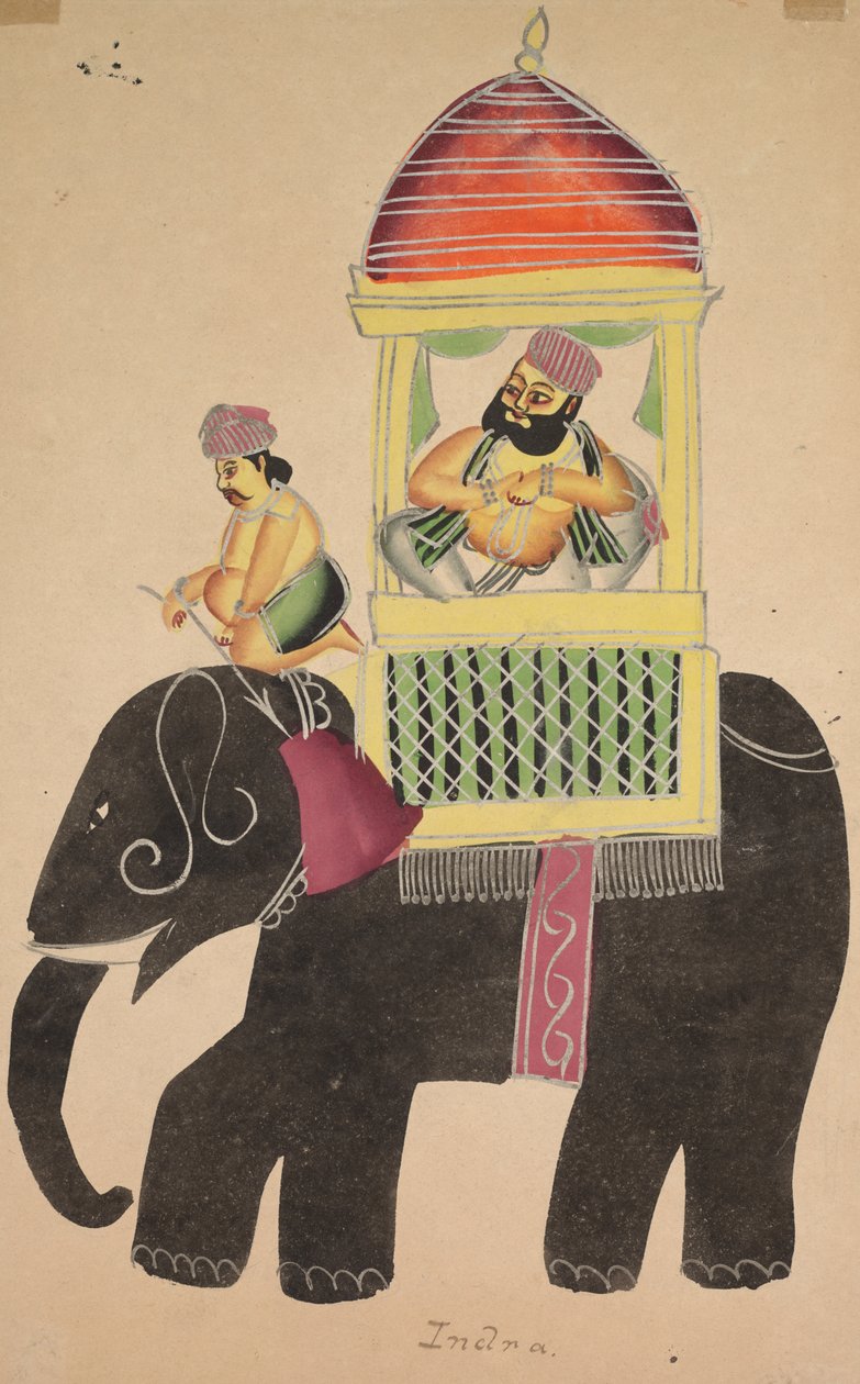 Mahant z Tarakeshwar jedzie na słoniu autorstwa Unknown artist