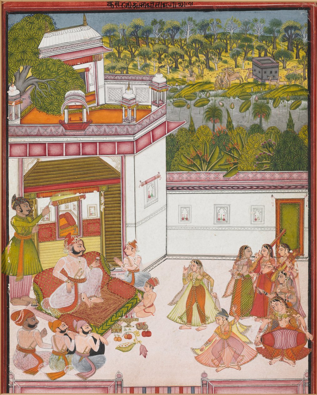 Maharaja z Kotah słuchanie muzyki i oglądanie tancerzy autorstwa Unknown artist