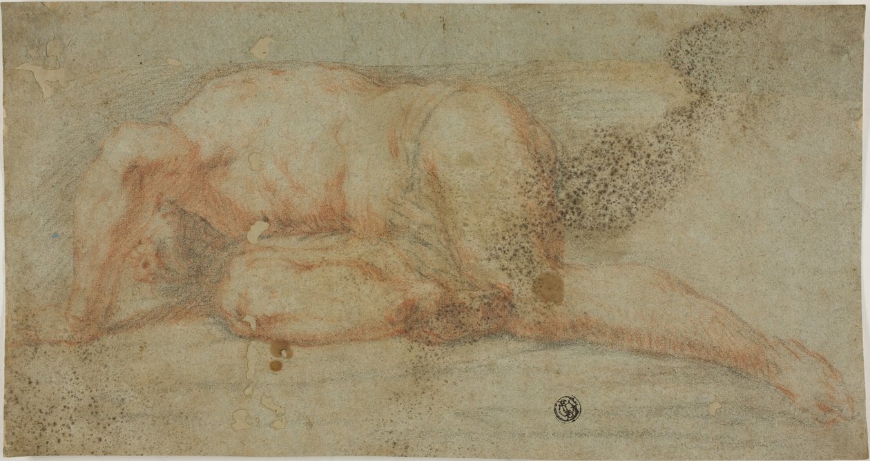 Mężczyzna leżący z ramieniem nad głową autorstwa Unknown artist