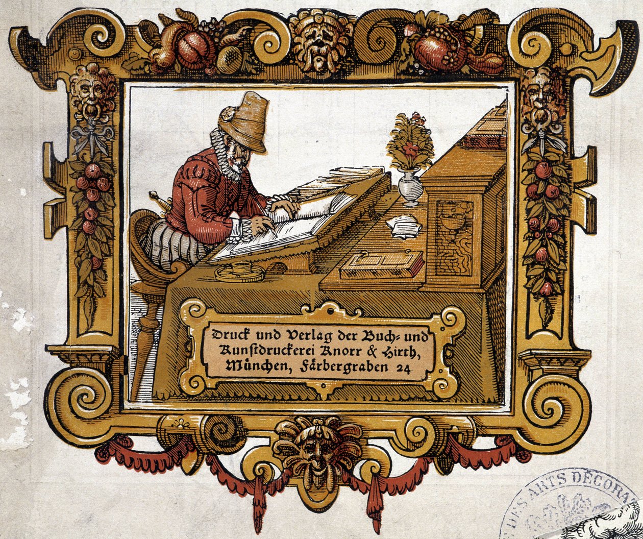 Człowiek w swoim piśmie autorstwa Unknown artist