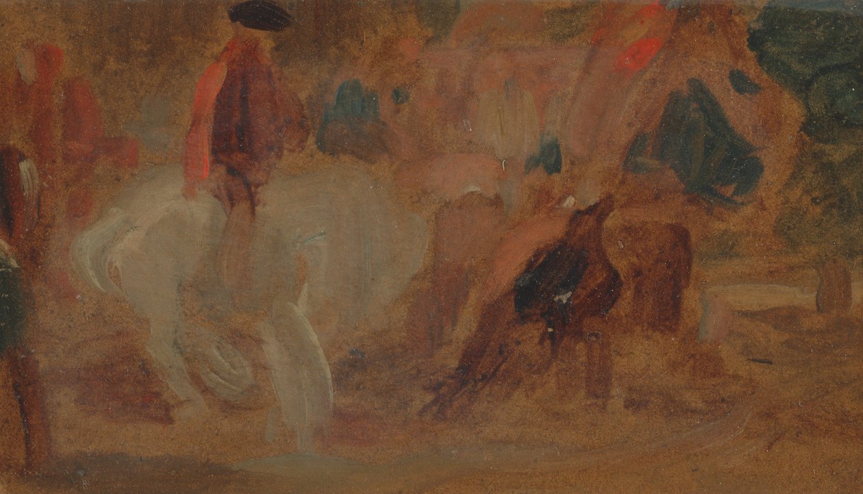 Mężczyzna na Białym Koniu autorstwa Unknown artist