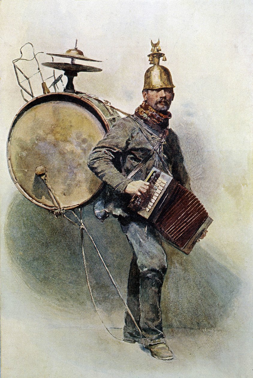 Męska orkiestra - rysunek, koniec XIX w. autorstwa Unknown artist