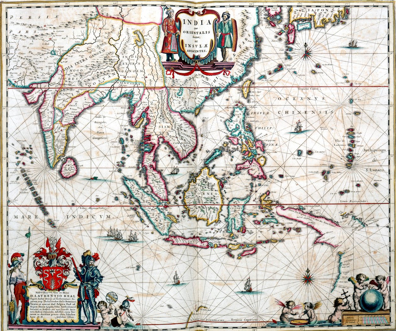 Mapa Azji z atlasu Blaeu autorstwa Unknown artist