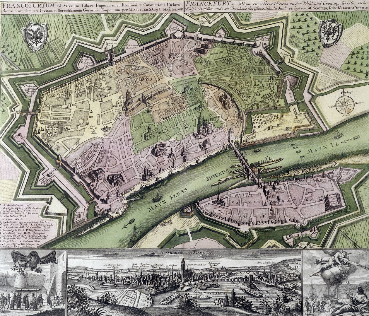 Mapa Frankfurtu autorstwa Unknown artist
