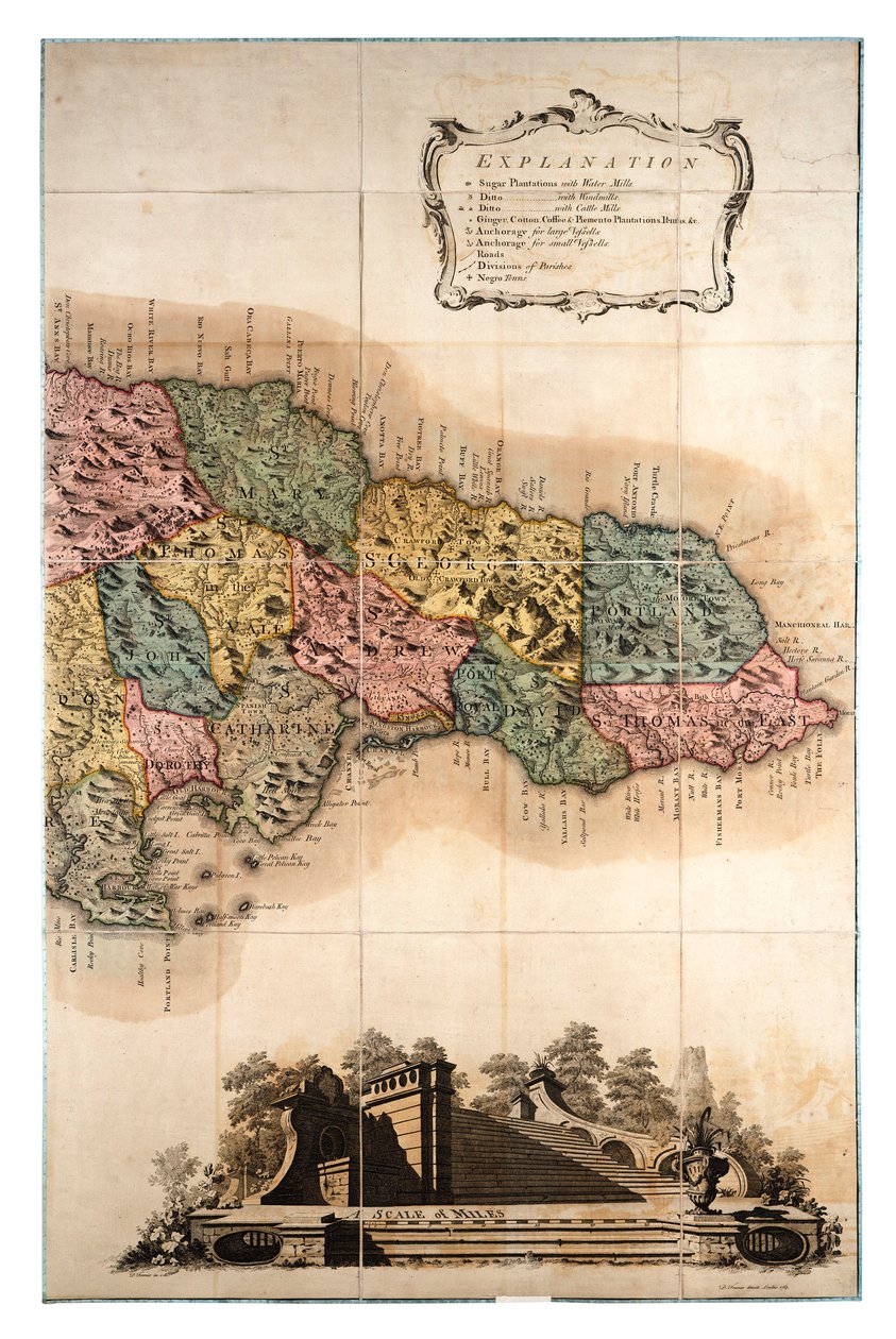 Mapa Jamajki autorstwa Unknown artist
