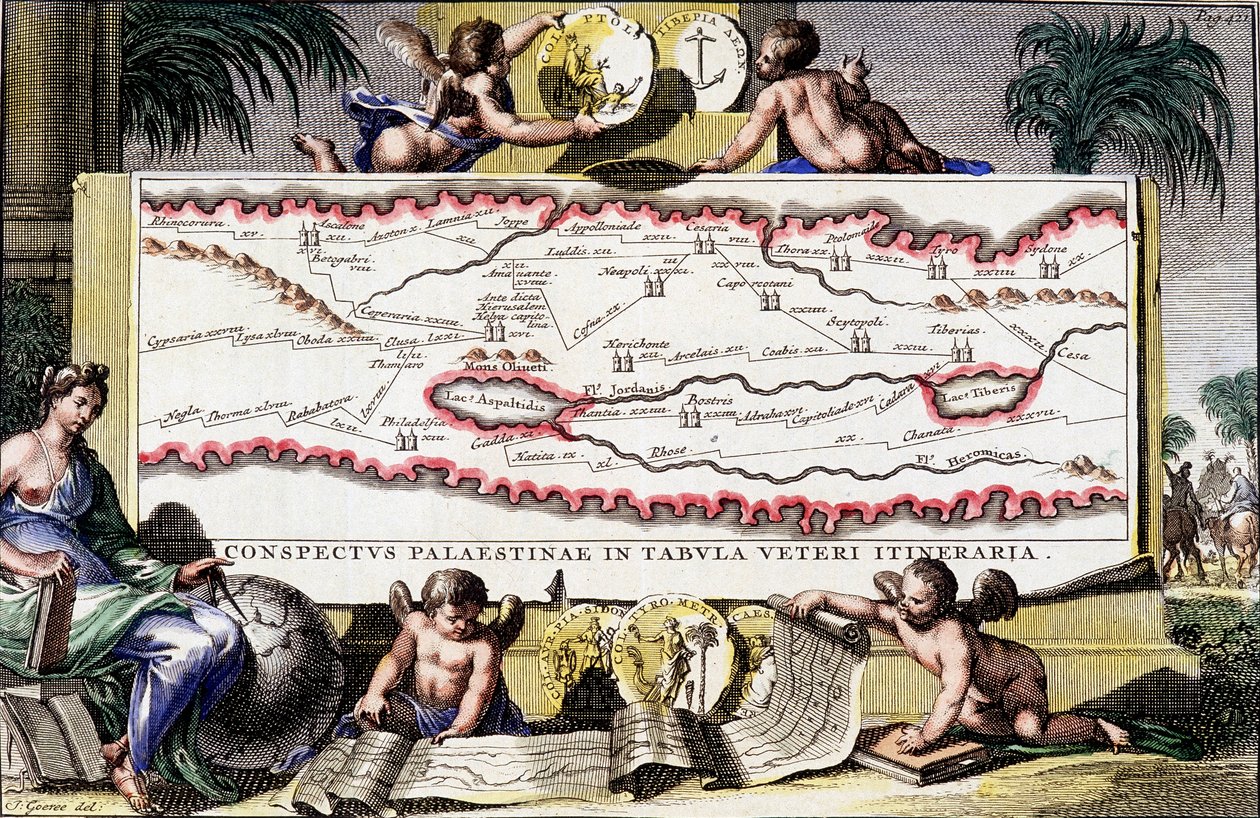 Mapa Palestyny ​​- w "Palestyna" Hadriana Relandi autorstwa Unknown artist