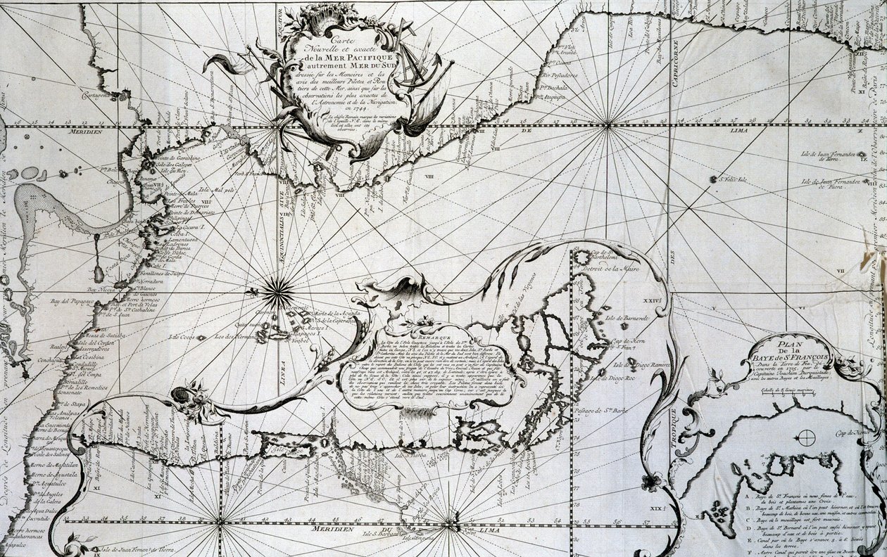 Mapa Oceanu Spokojnego autorstwa Unknown artist