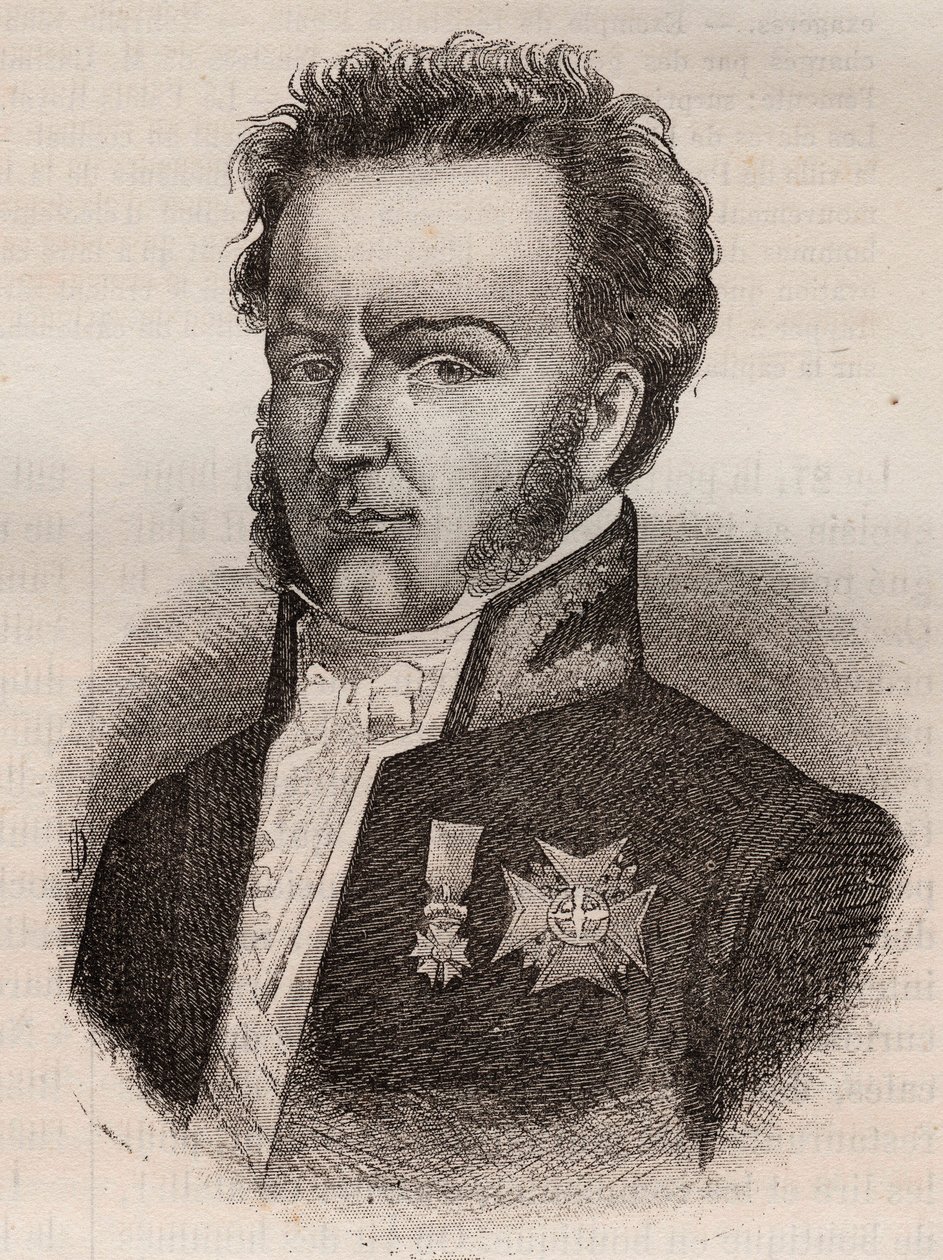 Martial de Guernon-Ranville (Guernon Ranville), francuski sędzia i polityk - 1787 -1866 autorstwa Unknown artist