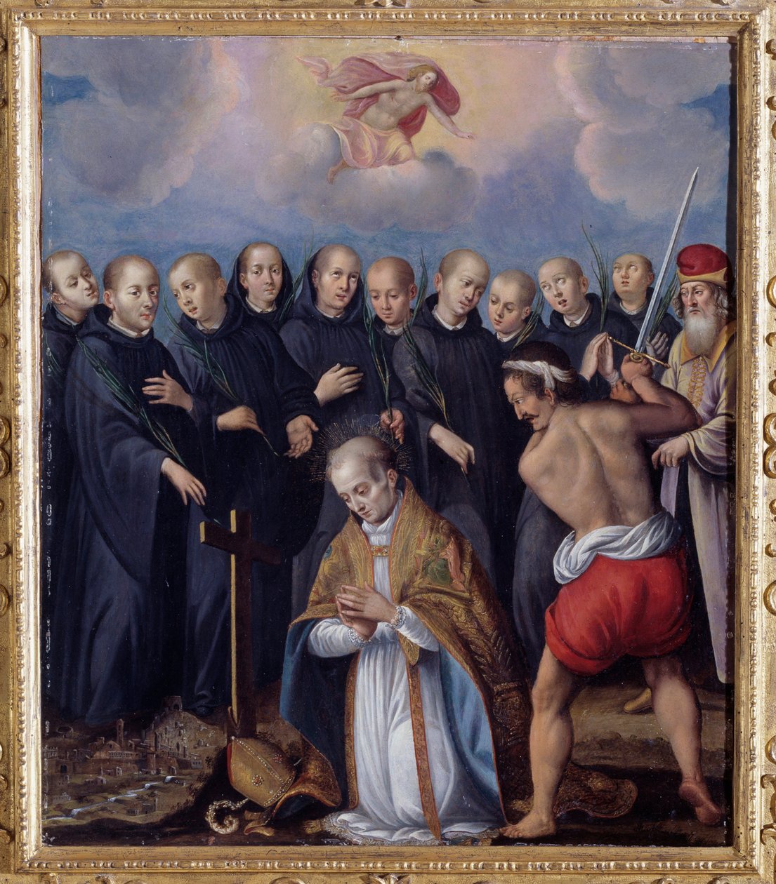 Męczeństwo św. Berontario w otoczeniu jego mnichów Anonimowy obraz autorstwa Unknown artist