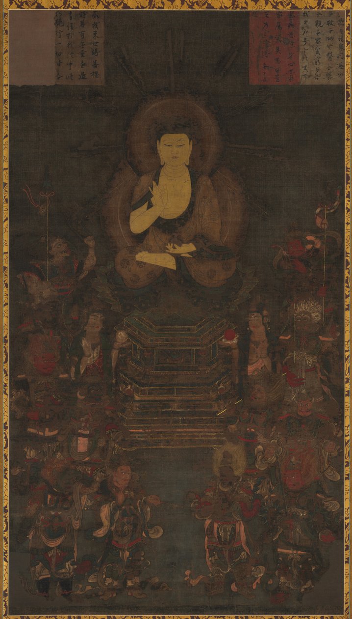 Budda Mistrz Medycyny i Dwunastu Boskich Generałów autorstwa Unknown artist