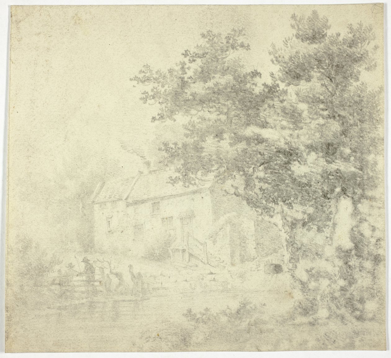 Młyn (prosto); Drzewo (verso) autorstwa Unknown artist