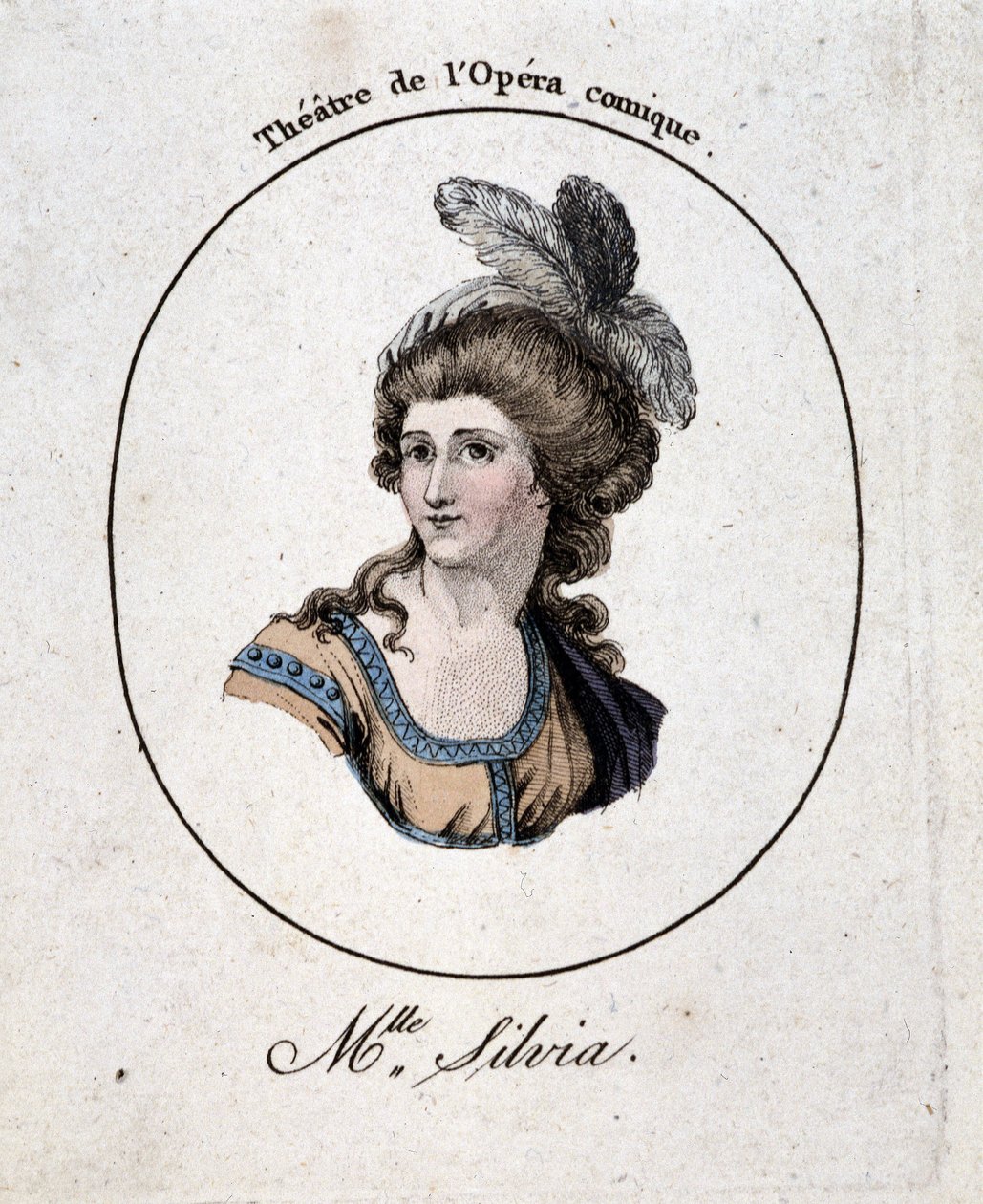 Miss Silvia, aktorka Opery Comique, b.d. XVIII w. autorstwa Unknown artist