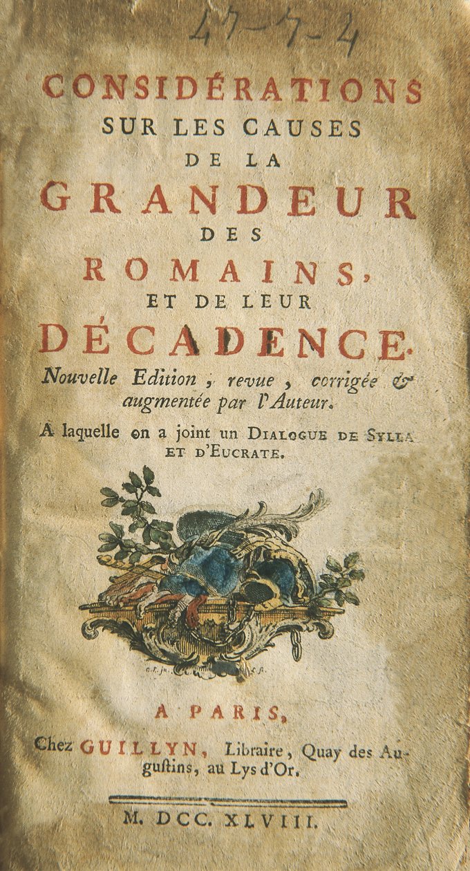Montesquieu, Charles-Louis de Secondat, baron de la Brede autorstwa Unknown artist