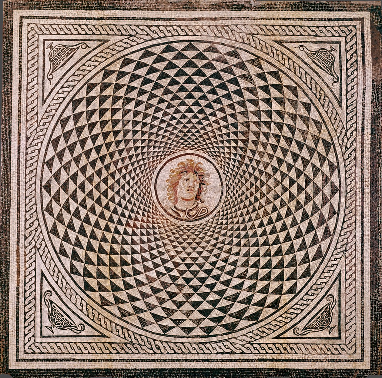 Mozaika podłogowa z głową Meduzy autorstwa Unknown artist