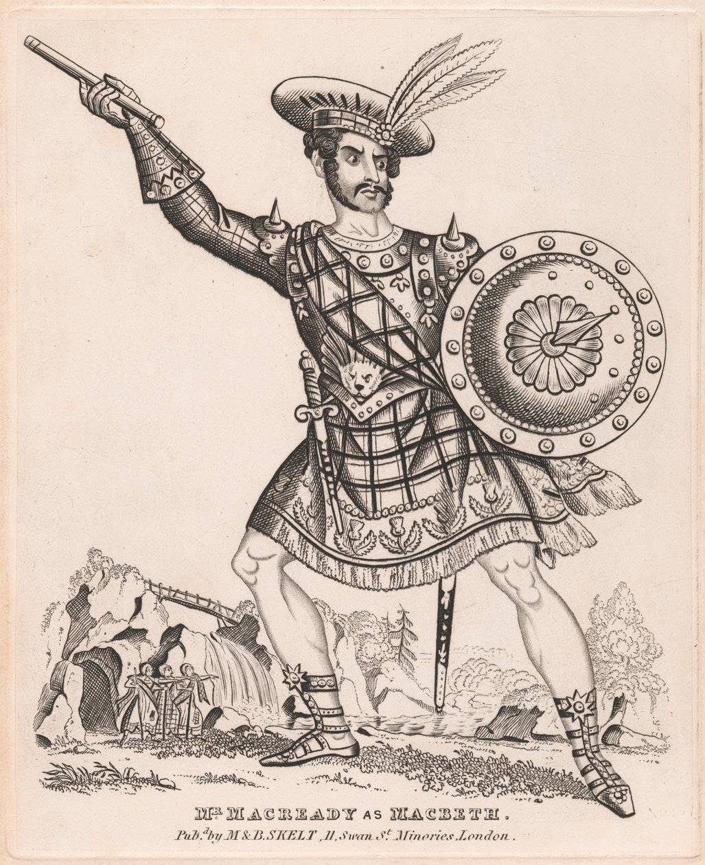 Pan Macready jako Makbet autorstwa Unknown artist