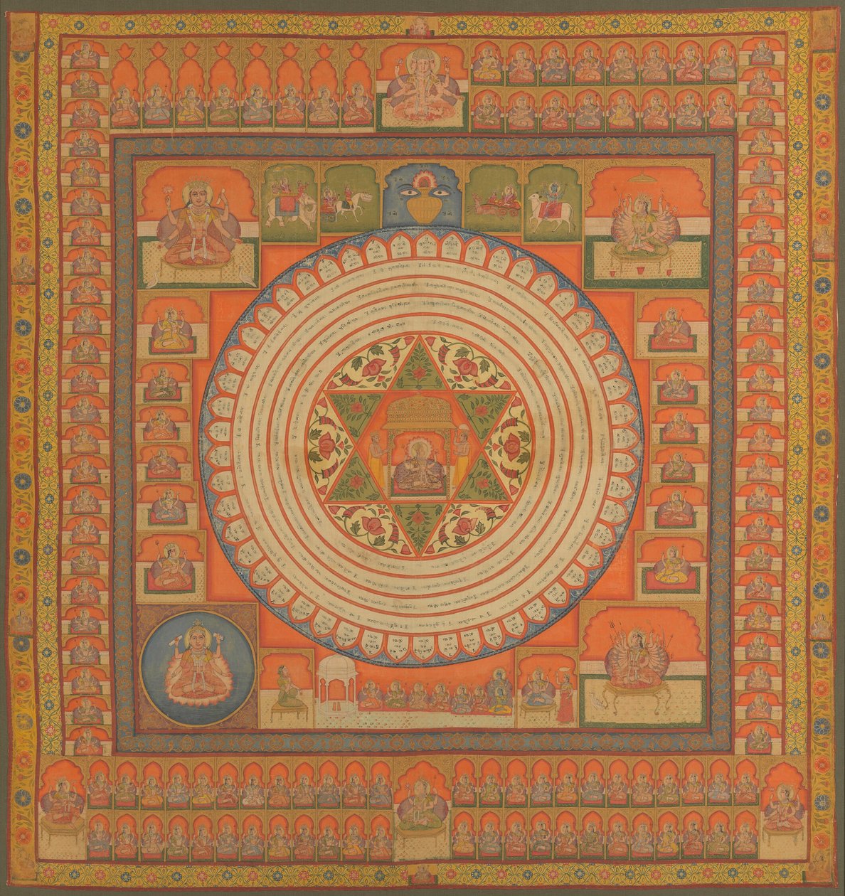 Mistyczny diagram (Yantra) autorstwa Unknown artist