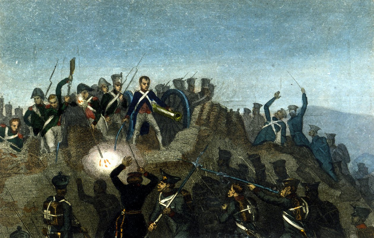 Napoleon I w bitwie pod Montmartre, 30 marca autorstwa Unknown artist