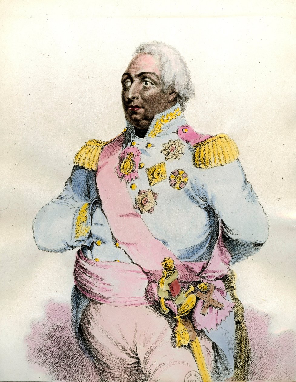 Wojna napoleońska: „”Portret Michaiła Golenichtcheva Kutuzowa (Golenishchev-Kutuzov) (1745-1813), księcia smoleńskiego i rosyjskiego Marechala””” Rycina XIX-wiecznej kolekcji prywatnej autorstwa Unknown artist