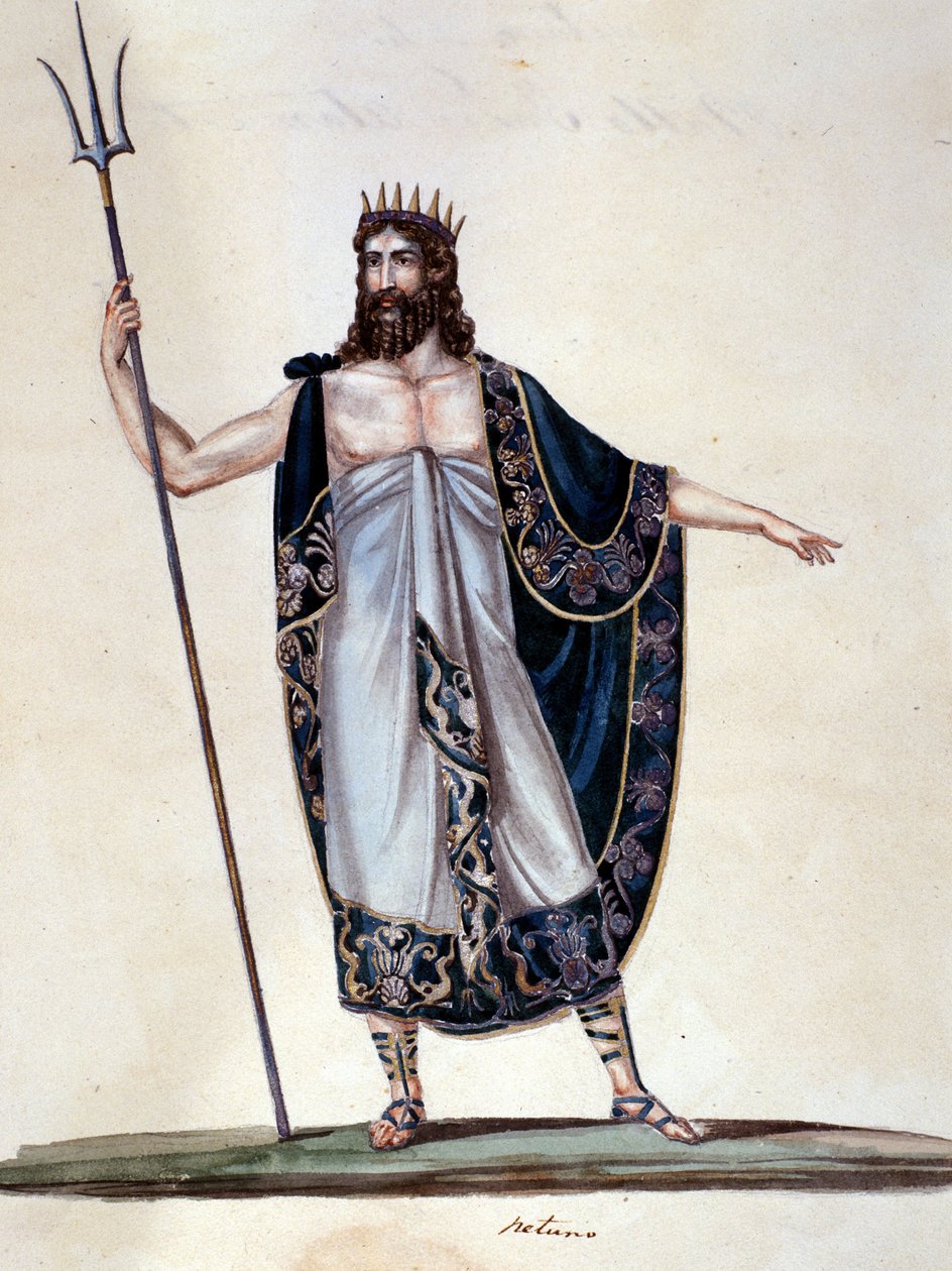 Neptun - akwarela autorstwa Unknown artist