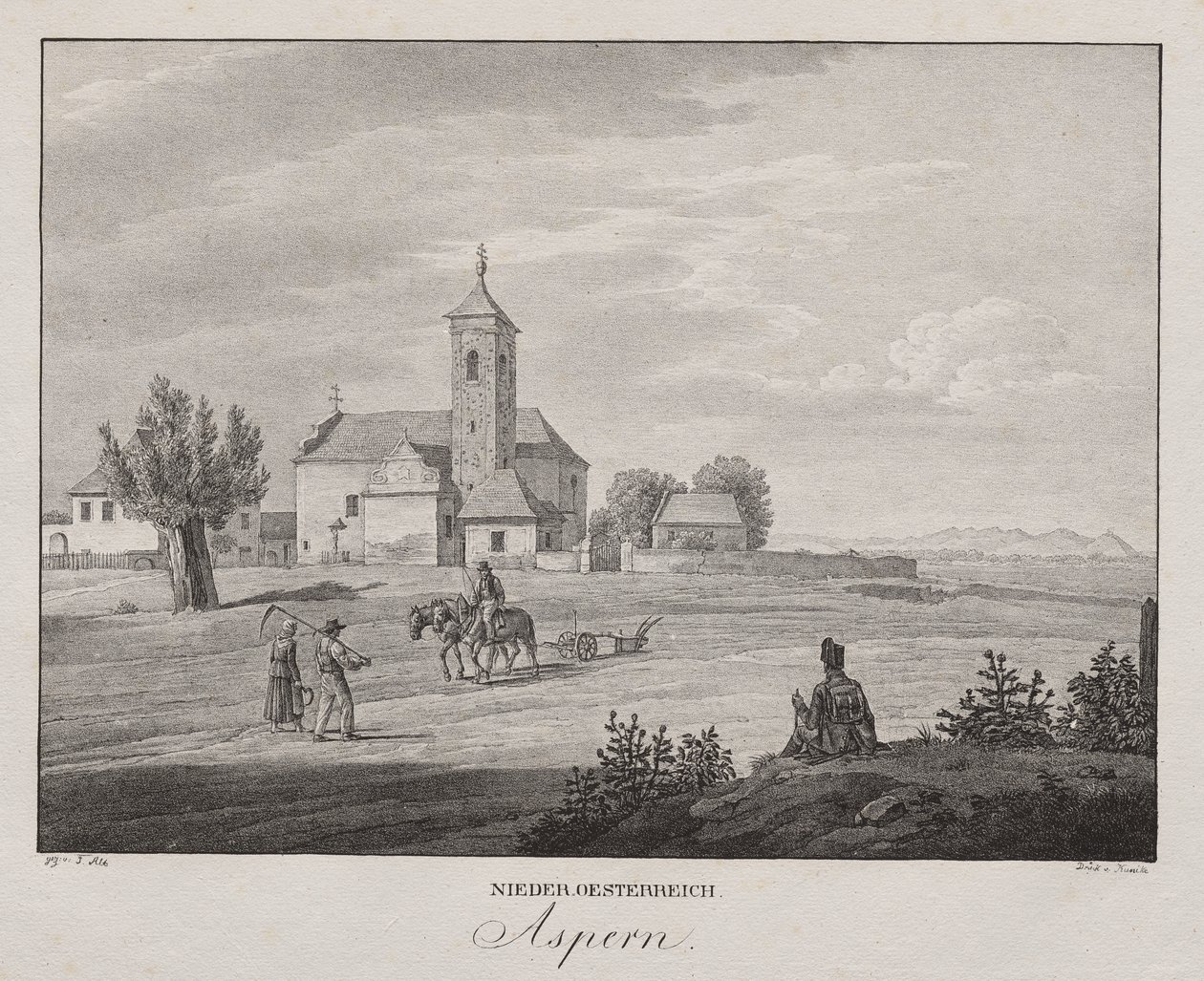 Dolna Austria, Aspern autorstwa Unknown artist
