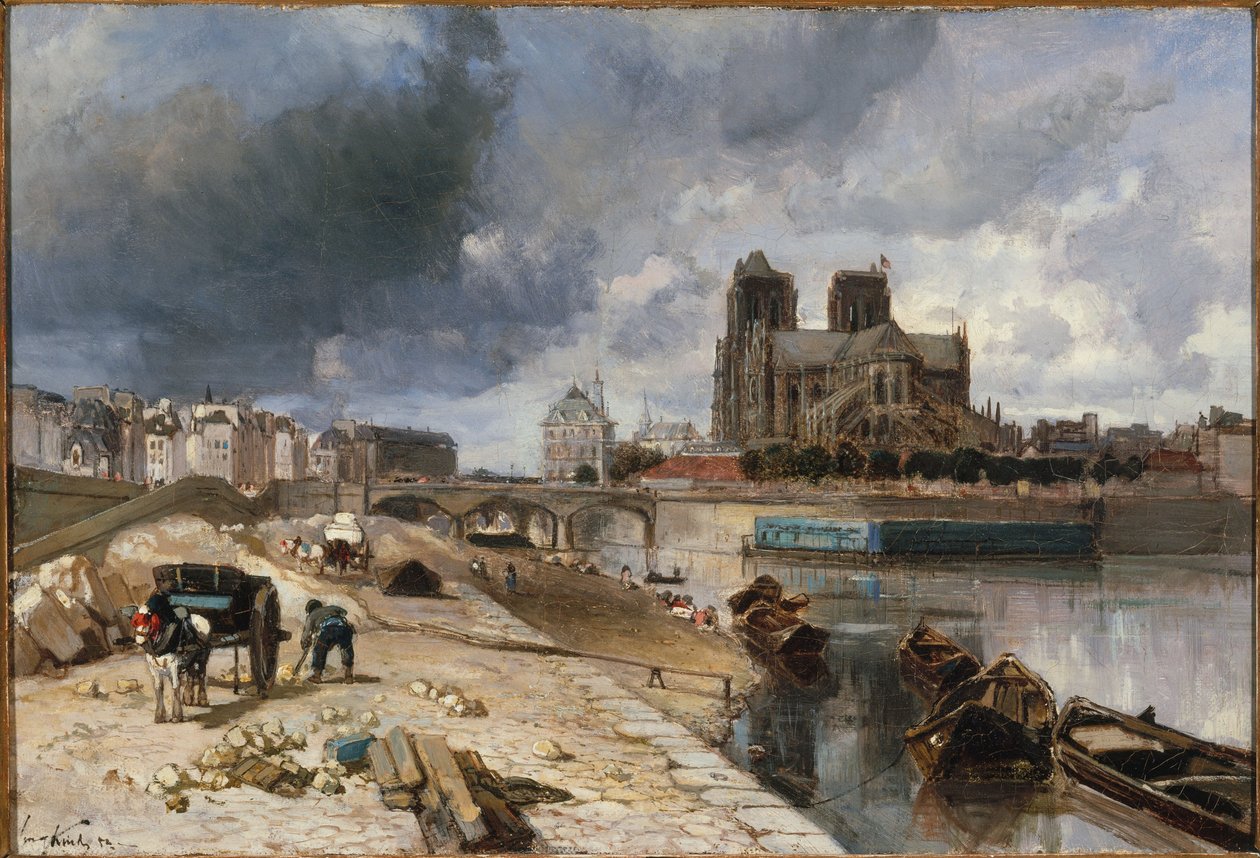 Notre-Dame widziana z Quai de la Tournelle autorstwa Unknown artist