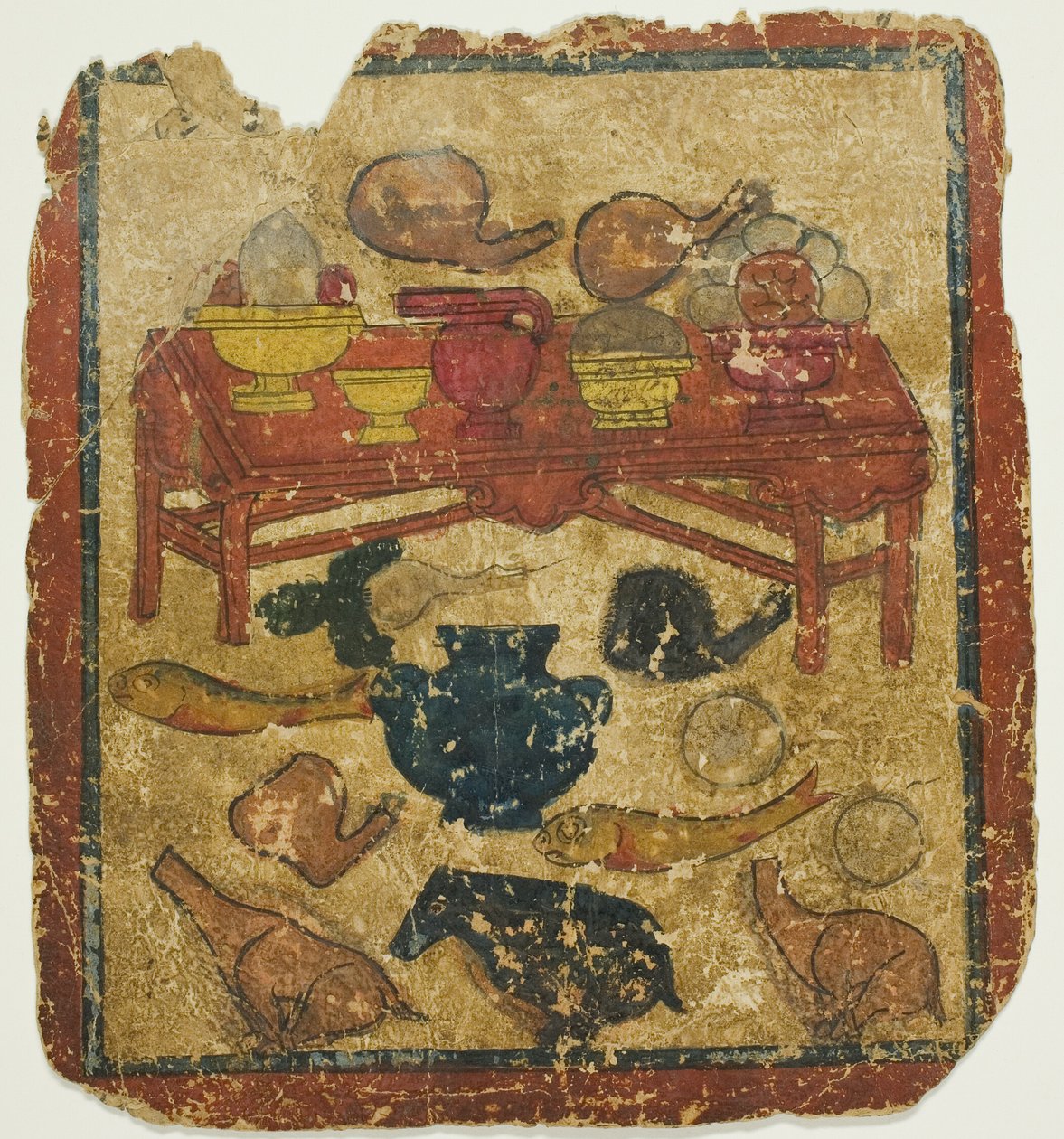 Ofiarowanie jedzenia, z zestawu kart inicjacyjnych (Tsakali) autorstwa Unknown artist