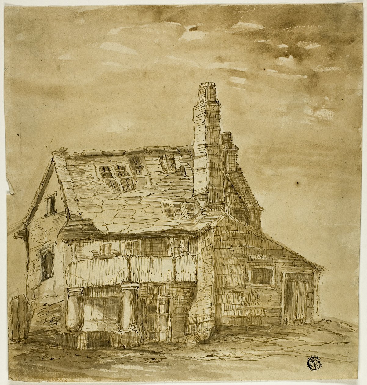 Old Farmhouse autorstwa Unknown artist