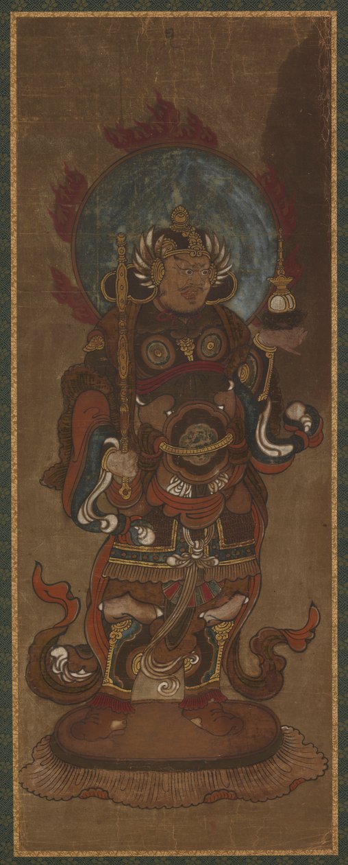 Jeden z dwunastu dewów: Bishamon-ten (<em>Waiszrawana</em>) autorstwa Unknown artist