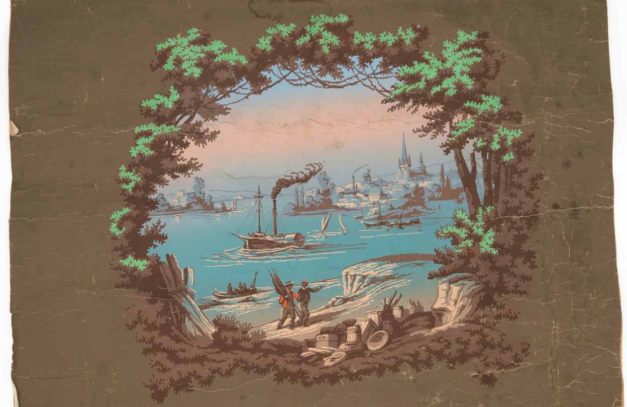 Overdoor ze sceną portową autorstwa Unknown artist