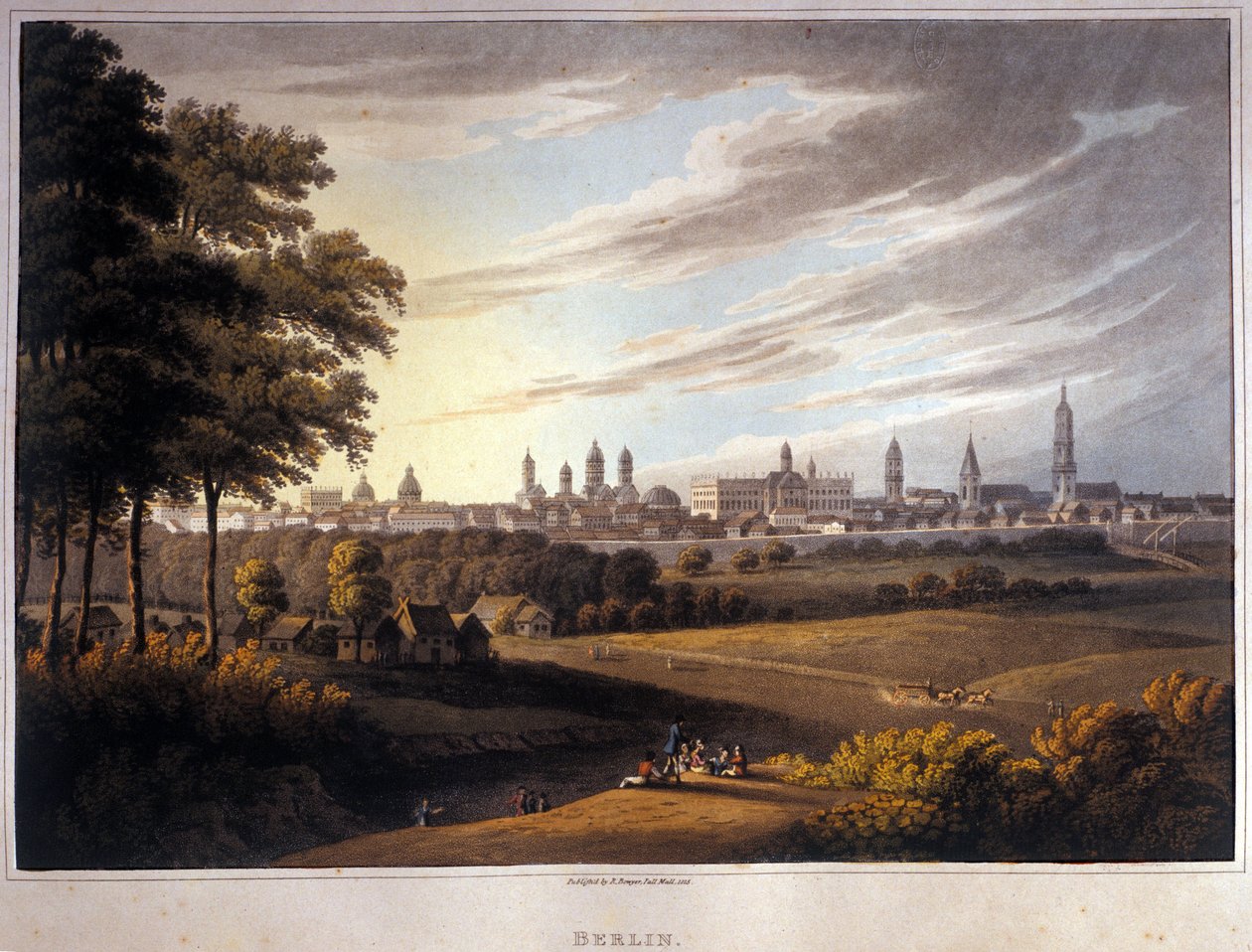 Przegląd miasta Berlina w Niemczech. 1814 autorstwa Unknown artist