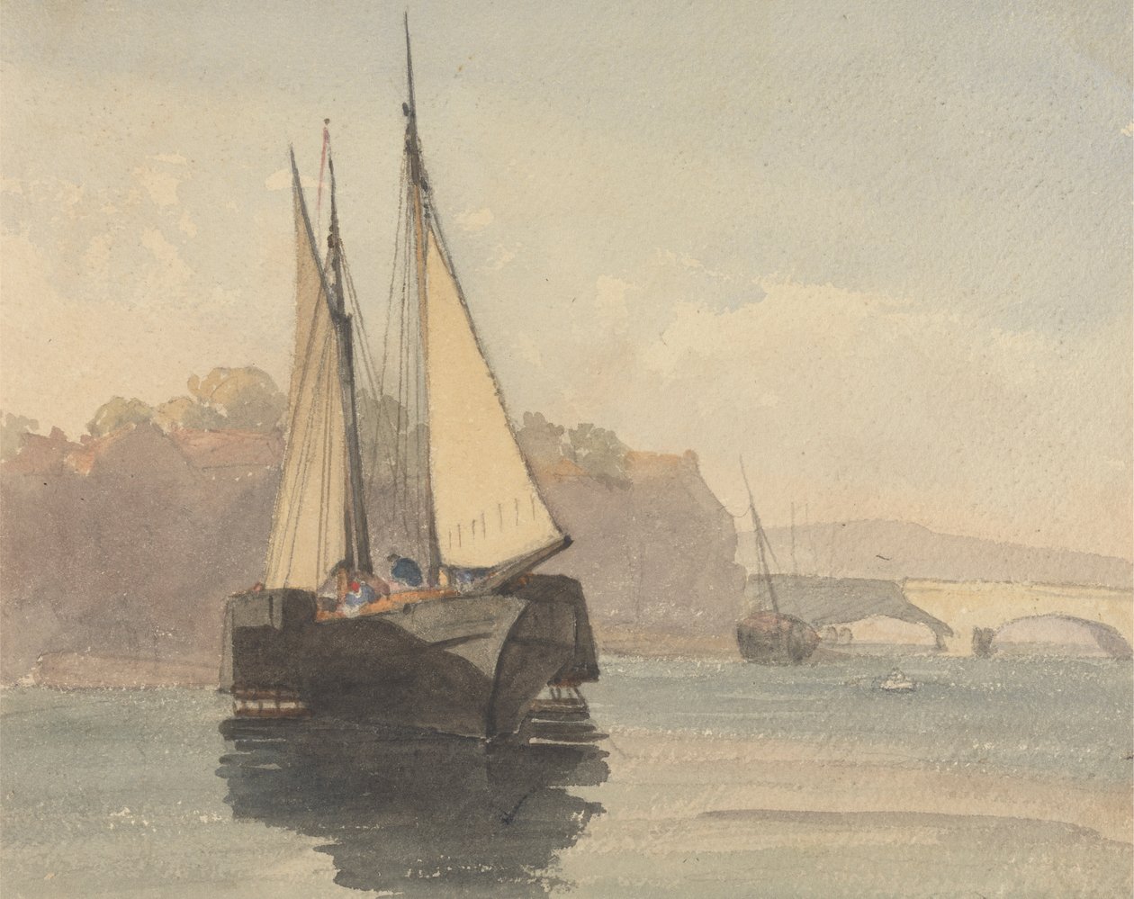 Parowiec wiosłowy w pobliżu Weymouth autorstwa Unknown artist
