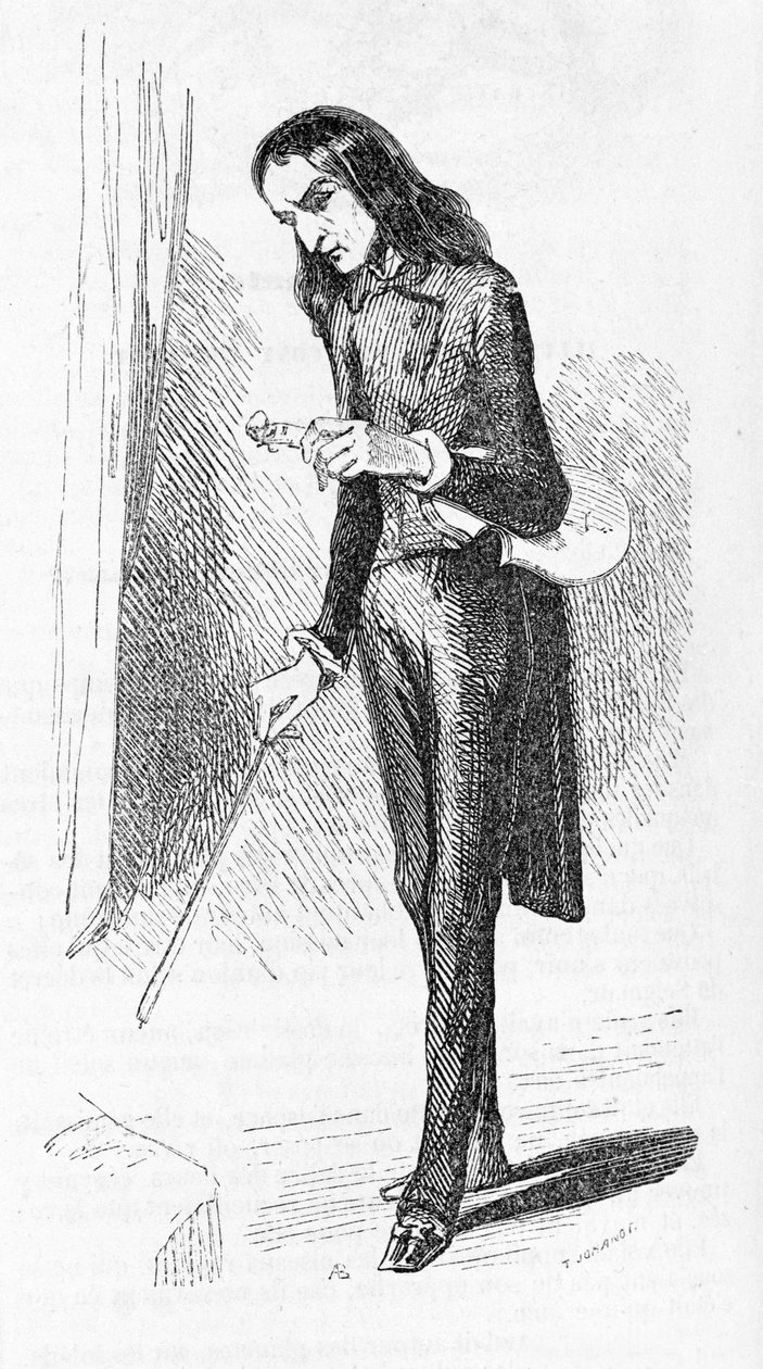 Paganini Nicolo (1782 - 1840), rytownik, włoski kompozytor i skrzypek. autorstwa Unknown artist