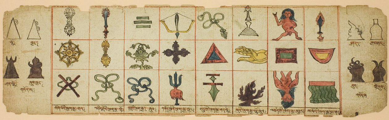 Strona z notatnika z symbolami rytualnymi autorstwa Unknown artist
