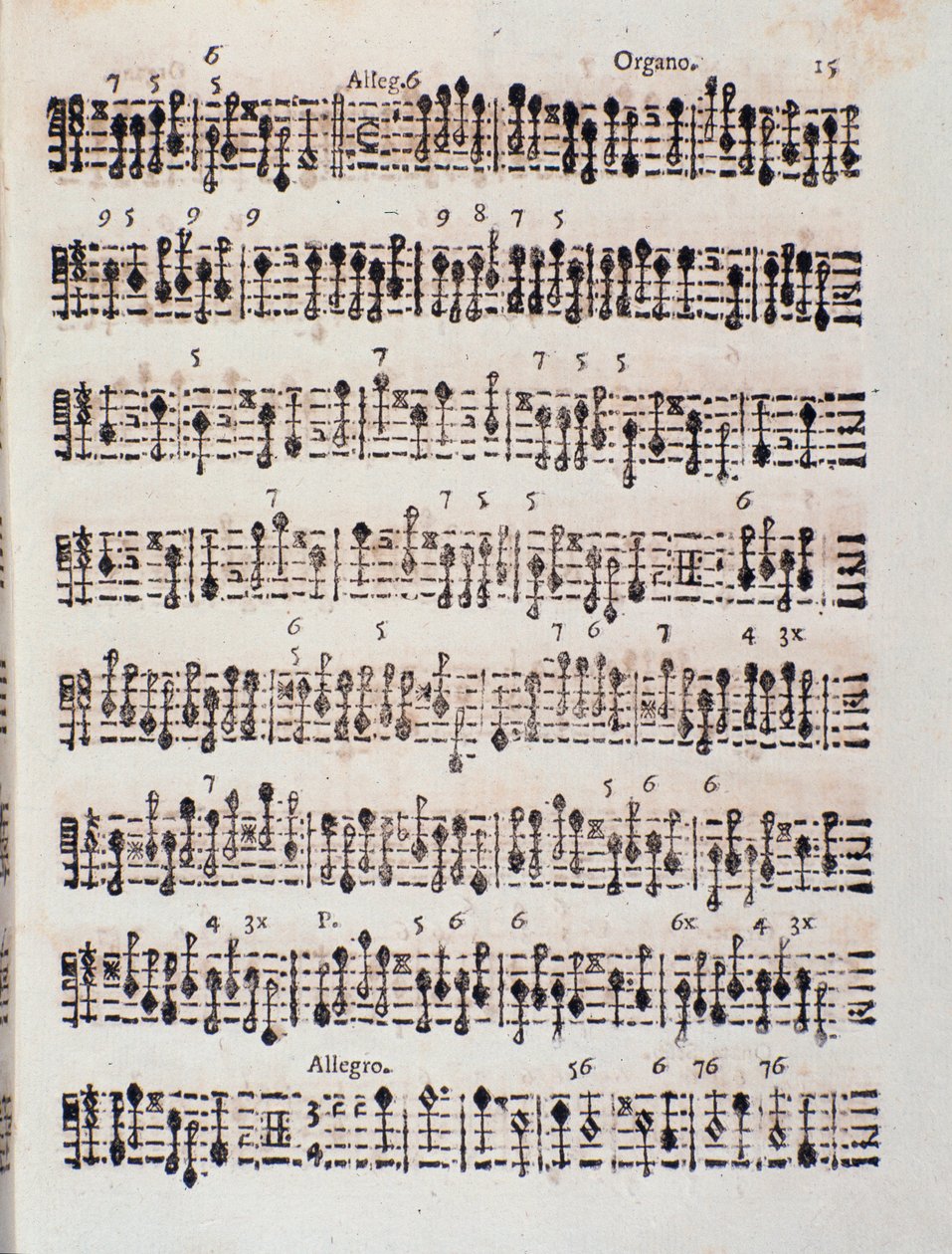 Strona partytury Sonaty na 2 skrzypiec, wiolonczelę i organy op. 5 autorstwa Giuseppe Aldrovandiniego (1706) autorstwa Unknown artist