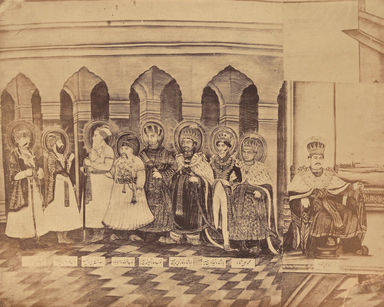 [Obraz przedstawiający Nawabów z Awadh, Indie]. autorstwa Unknown artist