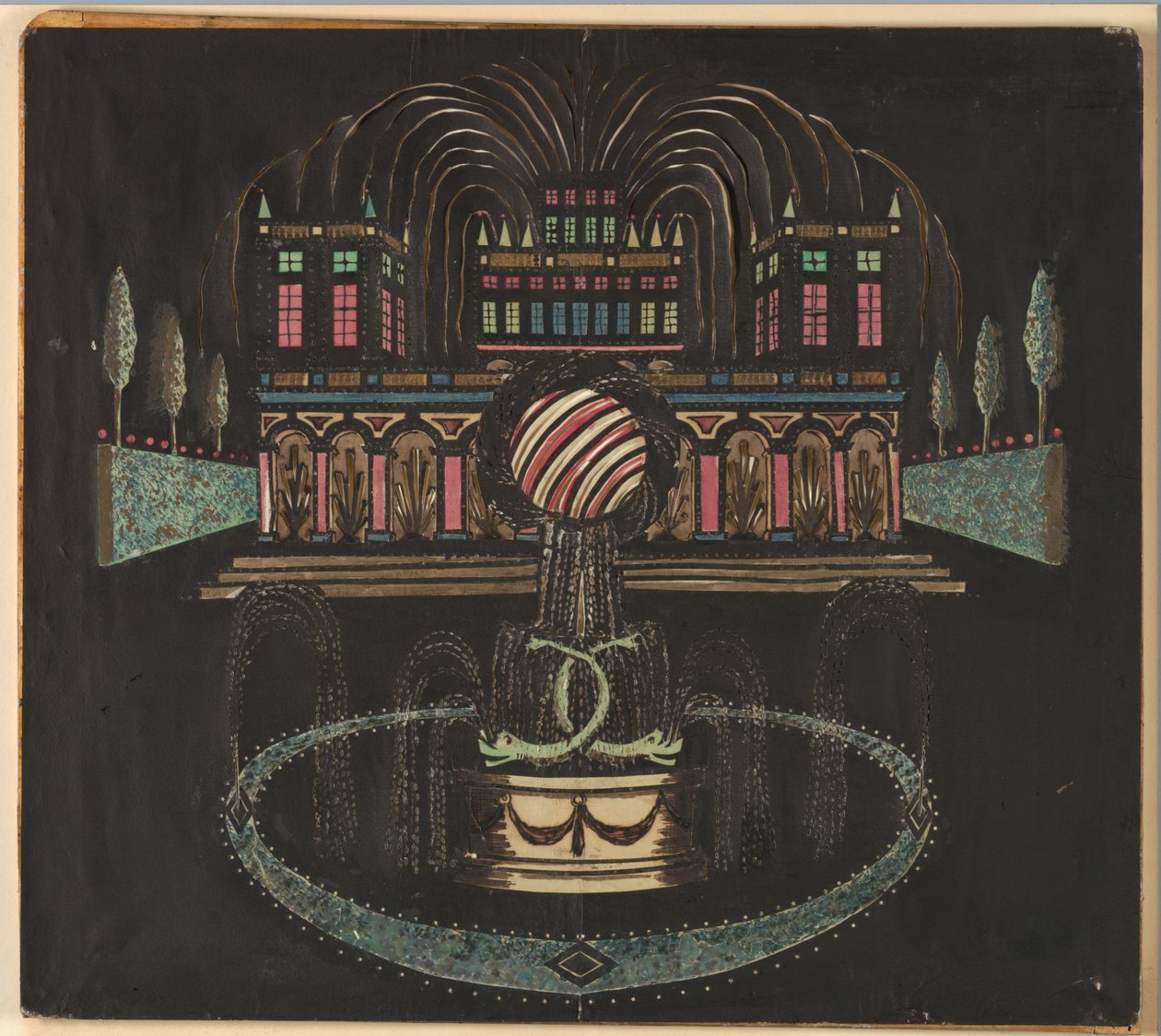 Pałac i Fontanna autorstwa Unknown artist